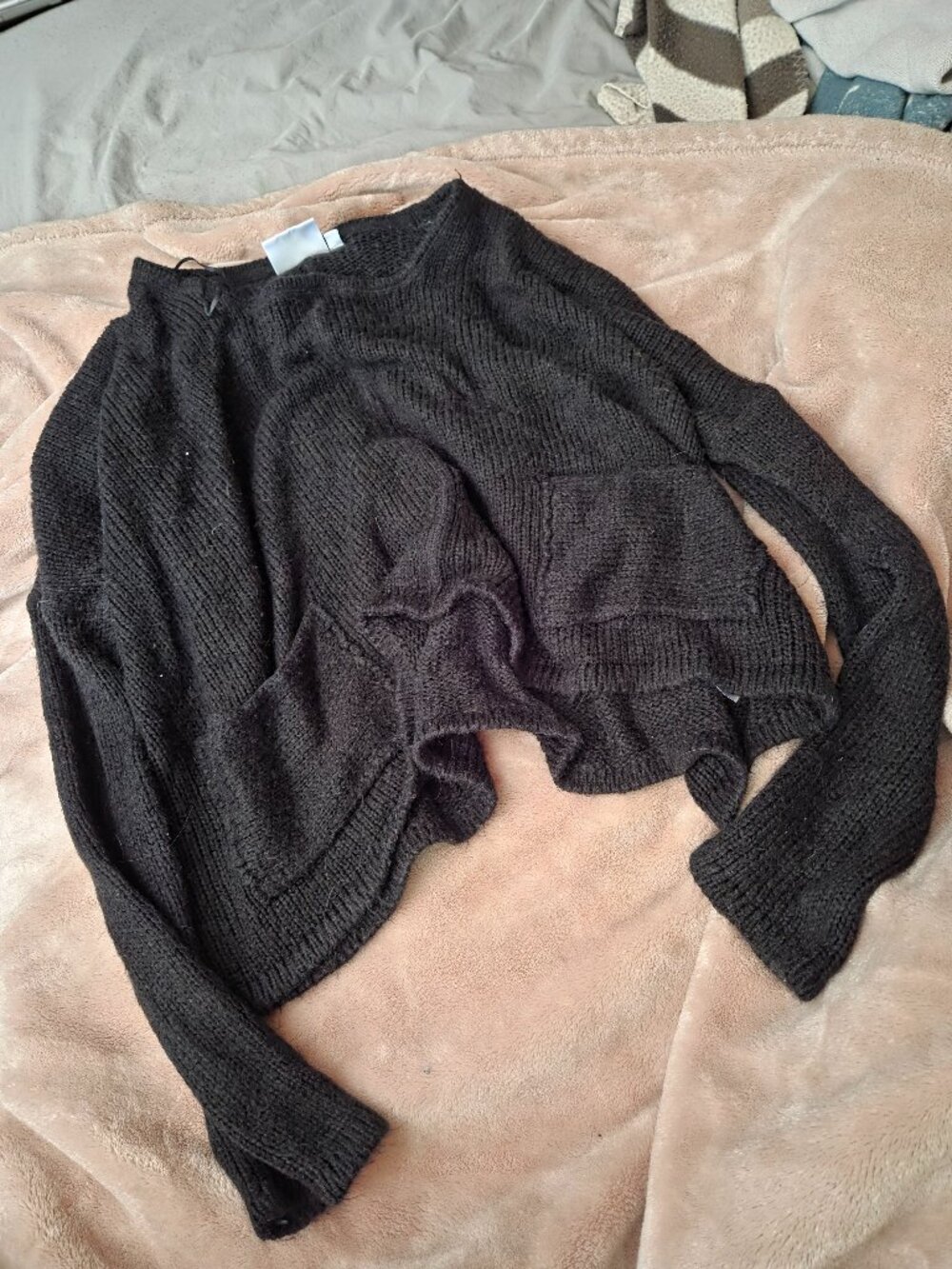 Black knit sweater
